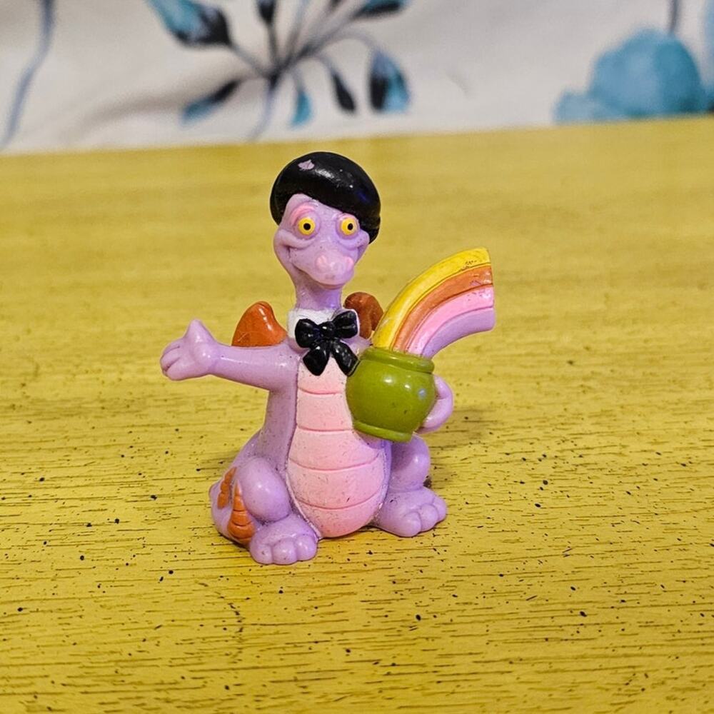 Disney 1982 Figment Purple Dragon Figure PVC Vintage 2.5" Small Keepsake